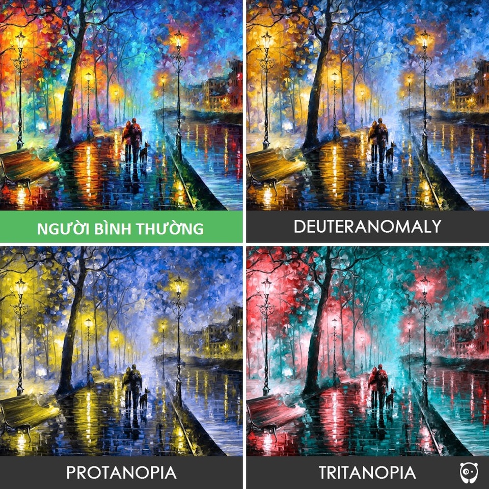 Cách mà người mù màu nhìn thế giới sẽ khiến bạn phải ngạc nhiên - 2 Bức vẽ “Melody Of The Night” của họa sĩ Leonid Afremov.