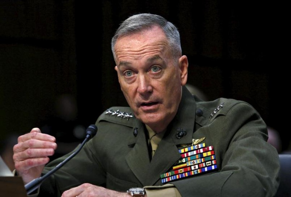 
Chủ tịch Hội đồng tham mưu trưởng Mỹ, Tướng Joseph Dunford (Ảnh: Reuters)
