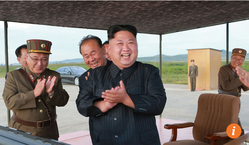 Các phương án quân sự Mỹ có thể áp dụng với Triều Tiên - 3 Nhà lãnh đạo Kim Jong-un thị sát một vụ phóng tên lửa (Ảnh: AFP)
