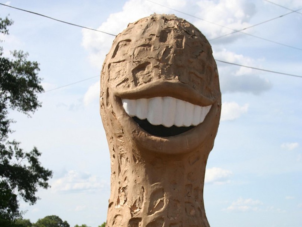 Bức tượng có hình giống củ lạc này thực chất được xây dựng cho cuộc đấu giá năm 1976 của Tổng thống Mỹ Jimmy Carter. Bức tượng nằm ở Plains, Georgia, đến nay vẫn là một trong những di tích lịch sử kỳ lạ nhất nước Mỹ.