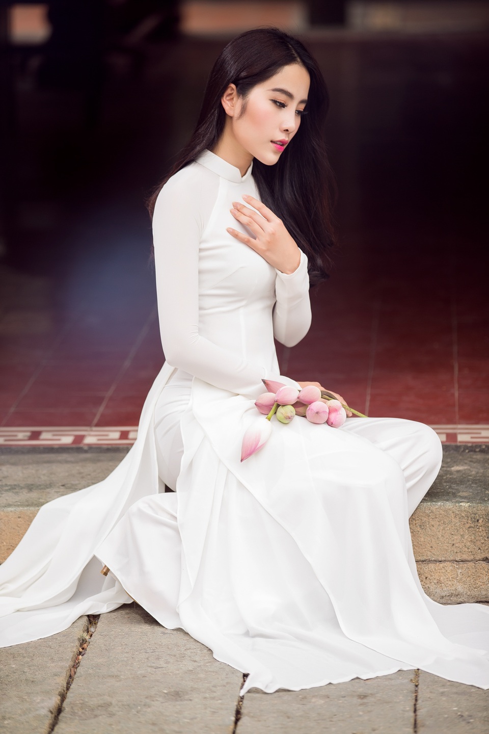 “Ảnh hậu” Trái đất Nam Em đẹp thuần khiết với áo dài trắng - 6 “Ảnh hậu” Trái đất Nam Em đẹp thuần khiết với áo dài trắng - 6
