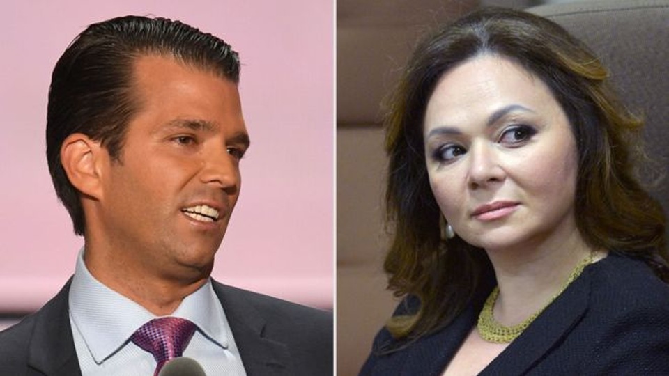 Con trai ông Trump từng gặp cựu quan chức phản gián Nga - 2
Donald Trump Jr., con trai cả của Tổng thống Trump, và luật sư Nga Natalia Veselnitskaya (Ảnh: AFP)