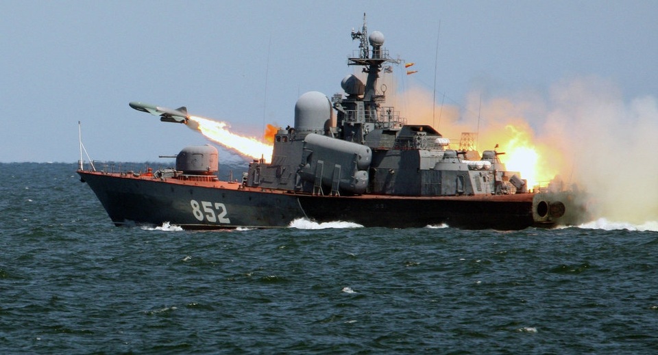Nga triển khai 100 tàu chiến trên toàn thế giới - 1 Tàu thuộc Hạm đội Baltic Nga tập trận (Ảnh: Sputnik)