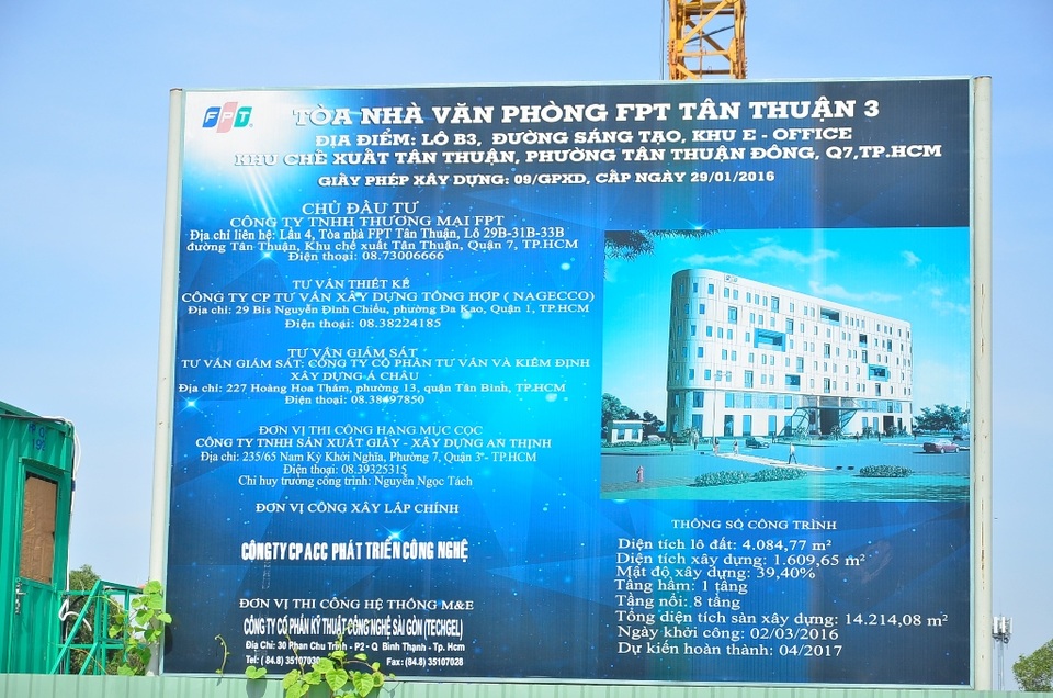 
Bản thông báo thông tin công trình nơi xảy ra sự cố.
