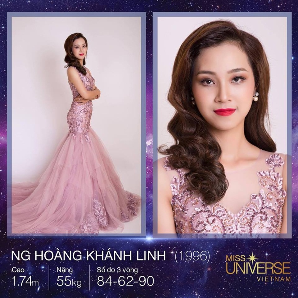 Nhan sắc hút hồn của nữ sinh Hàng không, Cảnh sát thi Miss Universe Vietnam - 24 Đại diện đến từ Đắk Nông, cô nàng Nguyễn Hoàng Khánh Linh là nhân tố mới với chiều cao 1m74, số đo 84-62-90.