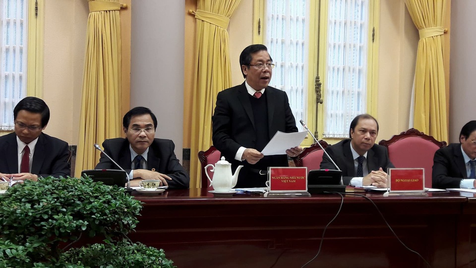 Ngân hàng 0 đồng: Không tiếp tục mua bắt buộc, không quy định hồi tố - 1 Phó Thống đốc Nguyễn Kim Anh tại cuộc họp báo.
