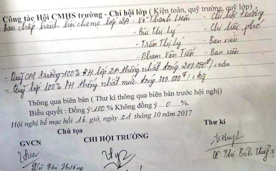Học sinh trái tuyến bị “ép” đóng khoản “ủng hộ trái tuyến”? - 3 Học sinh trái tuyến bị “ép” đóng khoản “ủng hộ trái tuyến”? - 3