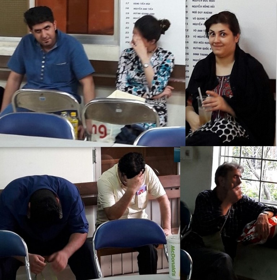 Nhóm nghi can người Iran chuyên “ảo thuật” rút tiền từ trong ví nạn nhân - 1 Các đối tượng trong băng nhóm bị tạm giữ