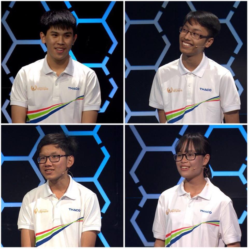 4 thí sinh của cuộc thi Quý III Đường lên đỉnh Olympia năm thứ 17.