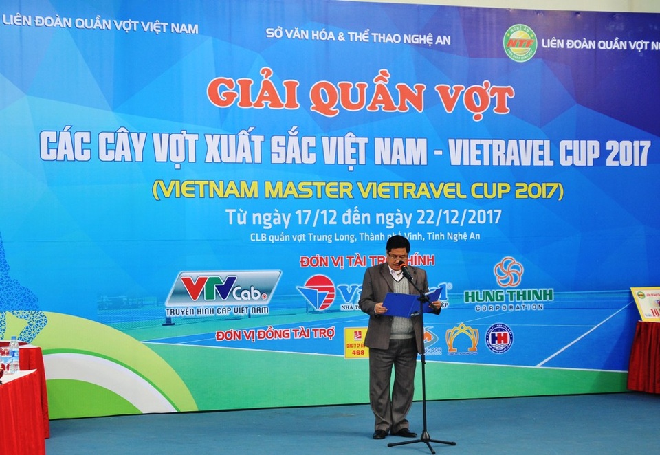 Khởi tranh giải quần vợt các cây vợt xuất sắc Việt Nam - 1 Ông Đoàn Quốc Cường – Tổng thư ký Liên đoàn quần vợt Việt Nam, Trưởng bộ môn quần vợt - Tổng cục TDTT khai mạc giải đấu