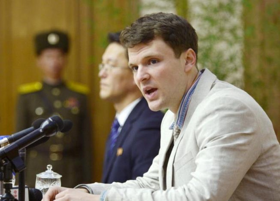 Tiết lộ bệnh tình của sinh viên Mỹ vừa được Triều Tiên phóng thích - 1
Otto Warmbier, sinh viên Mỹ vừa được Triều Tiên thả. (Ảnh: Reuters)