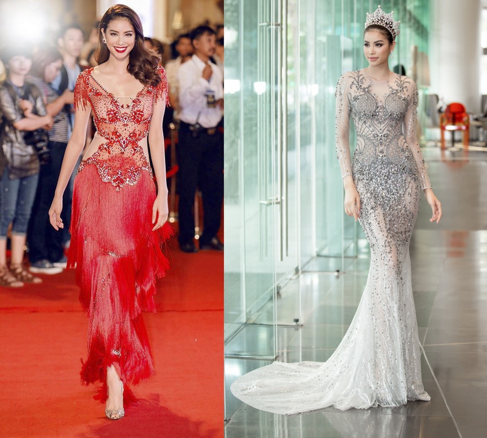 Bên cạnh đó, lối trang điểm đậm, sắc, thần thái “hút người xem” cũng góp phần làm nên “thương hiệu” cho cô ngay từ những ngày đầu bước chân vào showbiz.