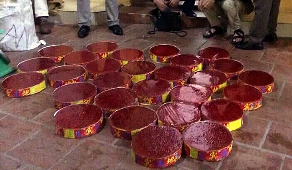 Số pháo cơ quan công an thu giữ.