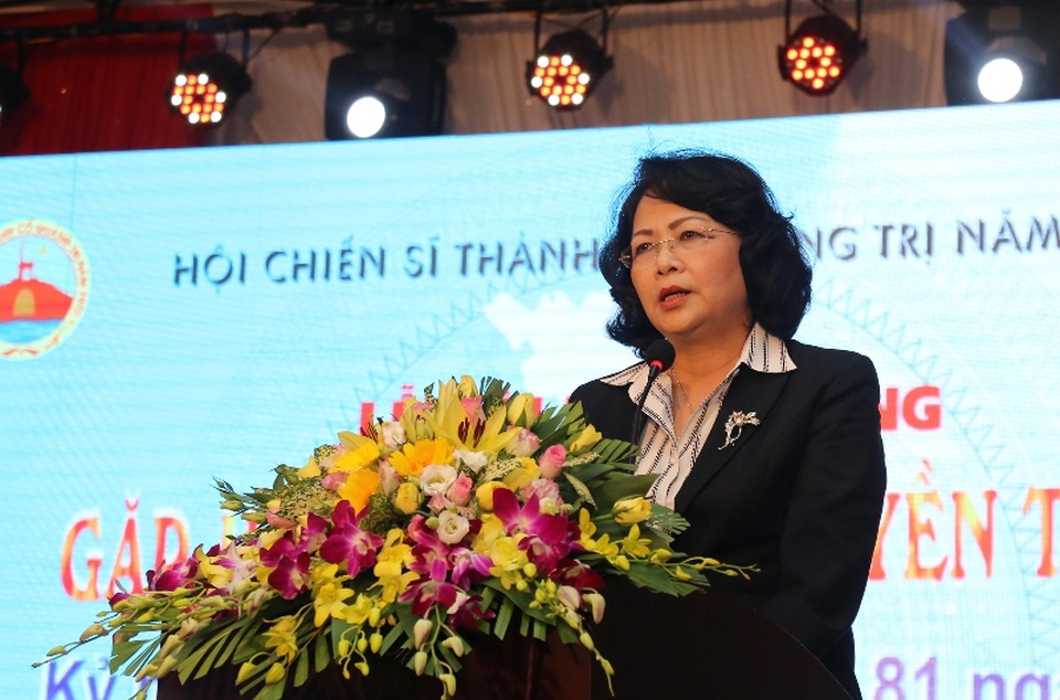 “Hội chiến sĩ Thành Cổ cần phát huy tốt công tác đền ơn đáp nghĩa” - 2 Phó Chủ tịch nước Đặng Thị Ngọc Thịnh ghi nhận những đóng góp của Hội chiến sĩ Thành cổ trong công tác đền ơn đáp nghĩa