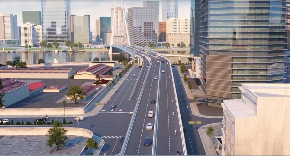 Phối cảnh cầu Thủ Thiêm 2 nối quận 1 với khu đô thị mới Thủ Thiêm