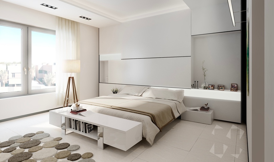 Gợi ý thiết kế phòng ngủ thanh lịch và đẳng cấp với gam màu trắng - 2 Gợi ý thiết kế phòng ngủ thanh lịch và đẳng cấp với gam màu trắng - 2