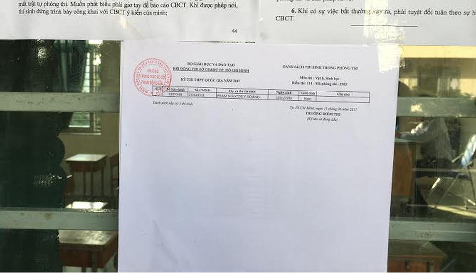 Phòng thi chỉ có 1 thí sinh: Có lãng phí? - 2 Sau khi bố trí mỗi phòng 24 thí sinh sẽ có phòng cuối bị lẻ, có phòng sẽ chỉ có 1 thí sinh