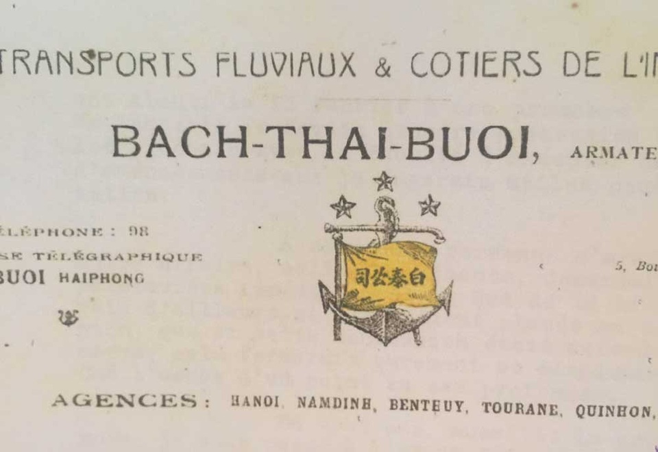 Gia tài đồ sộ của Bạch Thái Bưởi trong bản di chúc 30 trang - 1 Kí hiệu cờ của công ty tàu thủy do Bạch Thái Bưởi sáng lập. Ảnh: Gia đình cung cấp