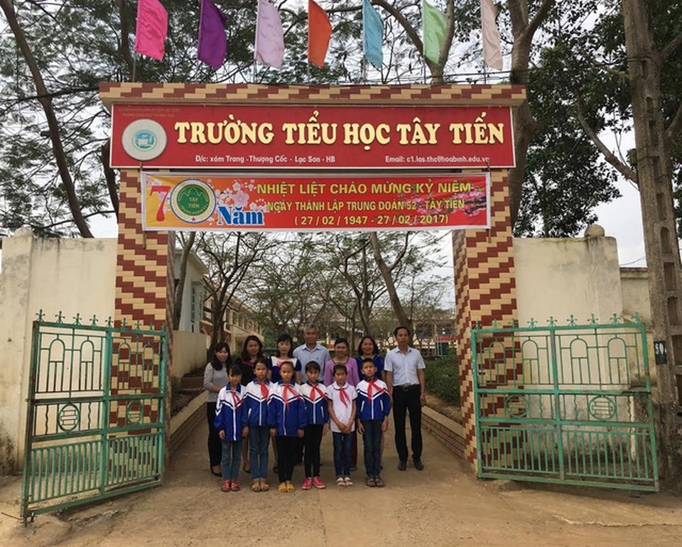 Trường Tiểu học Tây Tiến Thượng Cốc đạt chuẩn Quốc gia - 2 Trường Tiểu học Tây Tiến (xã Thượng Cốc, huyện Lạc Sơn, Hòa Bình). (Ảnh: Nguyễn Thị Bích Ngọc)