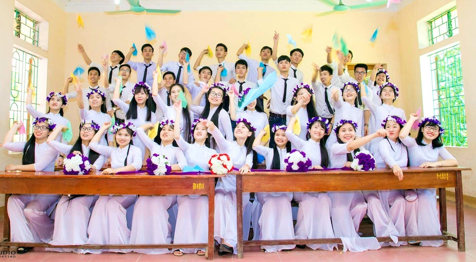 Ngôi trường miền núi có 16 em đạt 27 điểm trở lên - 4 Tập thể lớp 12A1 Trường THPT Bắc Yên Thành có nhiều học sinh đạt điểm cao.