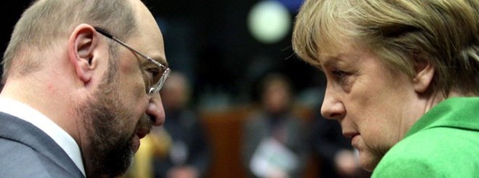 Nước Đức trước thềm tổng tuyển cử - 1
Tỷ lệ ủng hộ dành cho Thủ tướng Merkel (phải) là 49% bỏ xa tỷ lệ ủng hộ dành cho ông Schulz (trái) với 29%