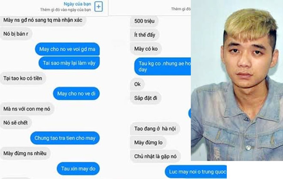 Qua đêm với bạn trai còn nhắn tin về nhà bị bắt cóc, tống tiền - 1
Tin nhắn từ Facebook của cháu H và ảnh đối tượng Trần Lý Hùng.
