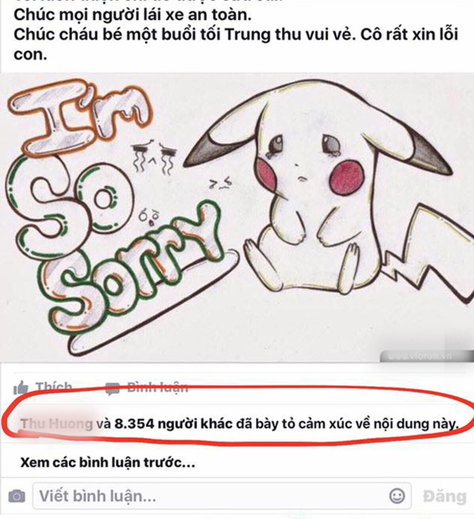 Cô giáo lái xe hơi tạt nước ướt đẫm người đi đường lên tiếng xin lỗi - 1
Lời xin lỗi ngắn ngủi nhưng khiến dân mạng nức lòng