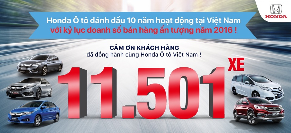 Honda Việt Nam đạt doanh số kỷ lục trong năm 2016 - 1 Honda Việt Nam đạt doanh số kỷ lục trong năm 2016 - 1