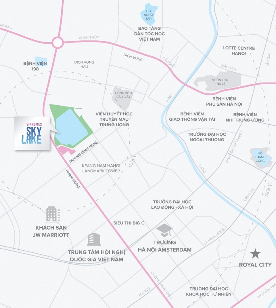 Vị trí đắc địa của Vinhomes Skylake