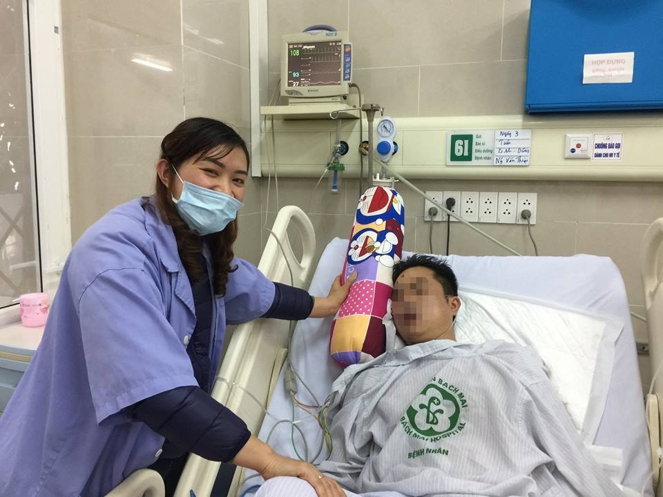 Bệnh nhân đã phục hồi ngoạn mục nhờ sự nỗ lực của các y bác sĩ bệnh viện.
