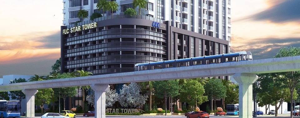 FLC Star Tower nằm tại mặt đường số 418 Quang Trung, tiếp cận dễ dàng với tuyến tàu điện trên cao Cát Linh – Hà Đông đang được gấp rút hoàn thiện đi vào sử dụng.