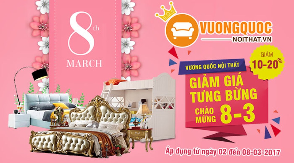 Giảm giá tưng bừng - Chào mừng 8-3 - 1
