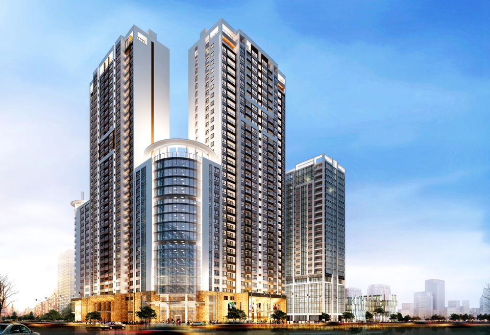 Thăm quan căn hộ mẫu Sun Square đẹp lung linh cùng ưu đãi lên tới 330 triệu đồng - 1 Phối cảnh tổng thể dự án Sun Square về đêm.