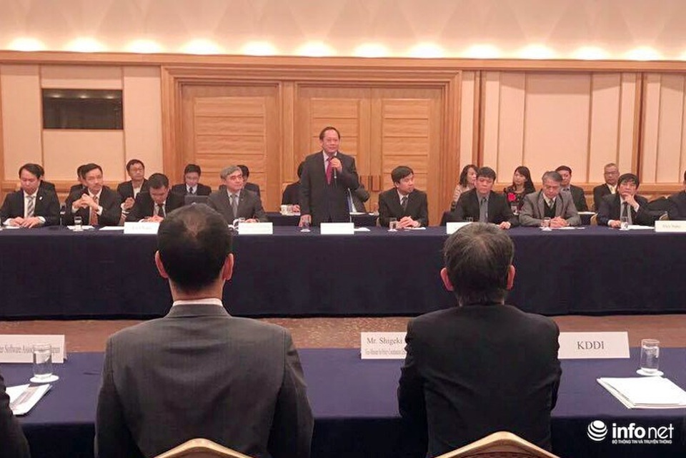 Bộ trưởng Trương Minh Tuấn tham dự Diễn đàn Doanh nghiệp ICT Nhật Bản - Việt Nam - 2
Ủy viên Trung ương Đảng, Bộ trưởng Bộ TT&TT Trương Minh Tuấn phát biểu tại Diễn đàn.