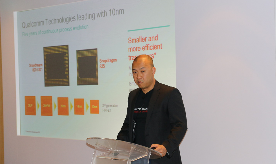 Giám đốc Sản Phẩm Francisco Cheng phát biểu tại sự kiện Qualcomm Tech Day 2017
