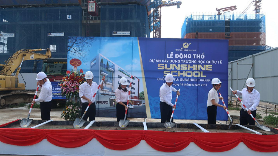 Khởi công Sunshine School: Gia tăng chuỗi giá trị BĐS của Sunshine Group - 1 Lễ động thổ dự án Sunshine School của Tập đoàn Sunshine Group.