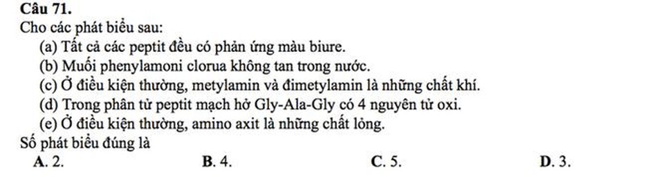 Bật mí chiến thuật giúp học sinh đạt tối đa điểm bài thi môn Hóa học - 1 Bật mí chiến thuật giúp học sinh đạt tối đa điểm bài thi môn Hóa học - 1
