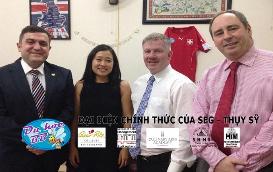 Tiến bước trên sự nghiệp kinh doanh Du lịch khách sạn tại Thuỵ Sỹ - 1 
Các giám đốc tập đoàn SEG tại văn phòng Cầu Xanh, 13 Quốc Tử Giám, HN