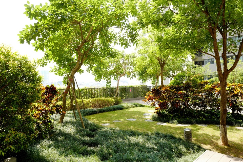 Căn hộ “chuẩn xanh”, nhu cầu bức thiết của cư dân Hà Nội - 1 Hệ thống vườn treo xanh mướt rộng tới 2.000 m2 chạy dọc dự án