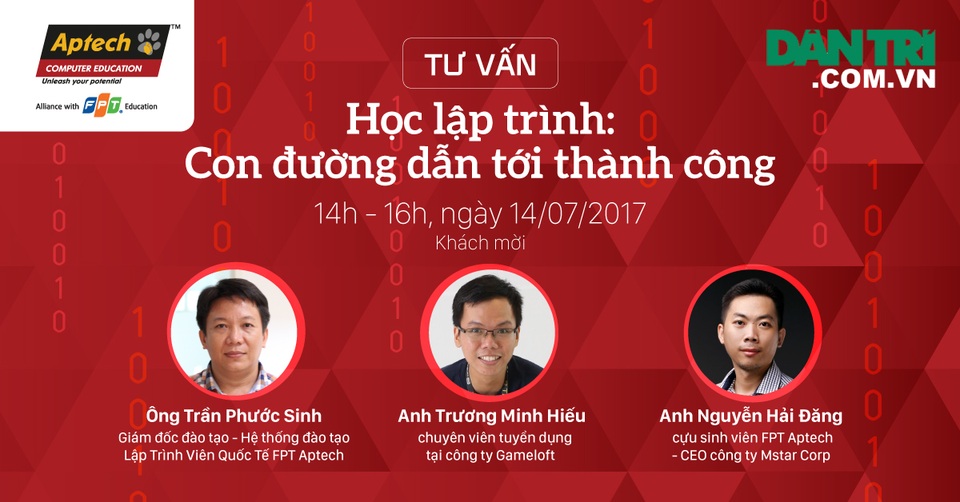 14h ngày 14/7, tư vấn: Học lập trình, con đường dẫn tới thành công - 1 14h ngày 14/7, tư vấn: Học lập trình, con đường dẫn tới thành công - 1