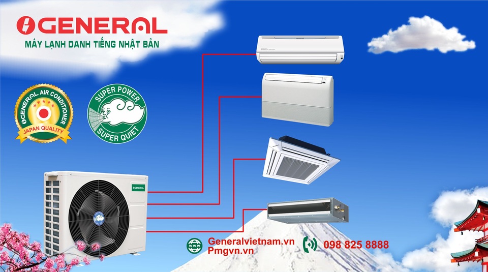 Máy lạnh Multi General – Giải pháp hoàn hảo - 1 General – Máy lạnh đẳng cấp Nhật Bản