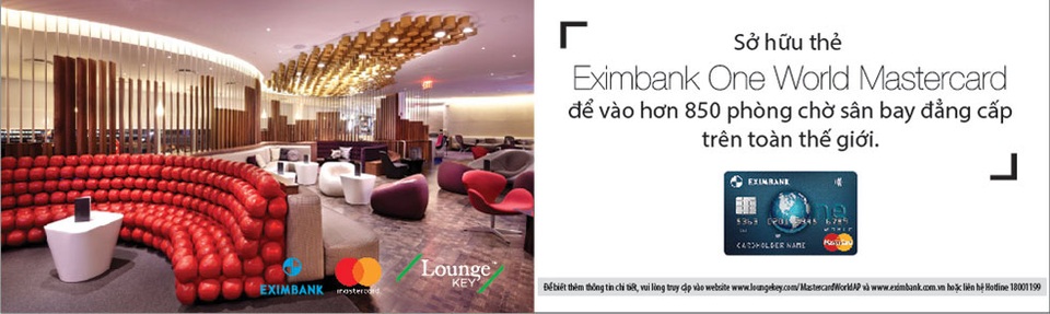 Sở hữu thẻ Eximbank One World Mastercard để vào hơn 850 phòng chờ sân bay - 1