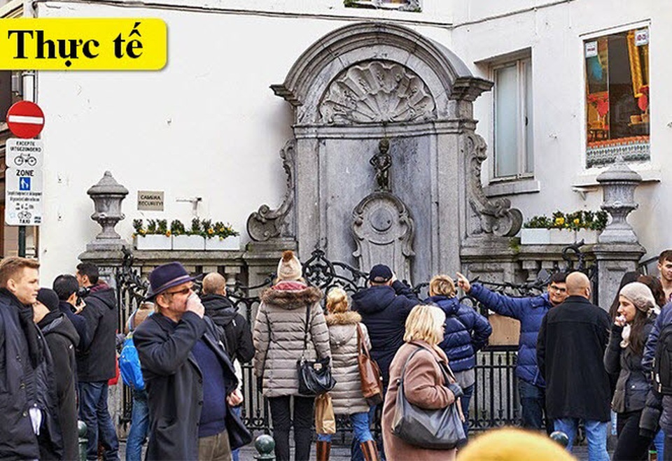 Đài phun nước Manneken Pis ở Brussels, Bỉ.