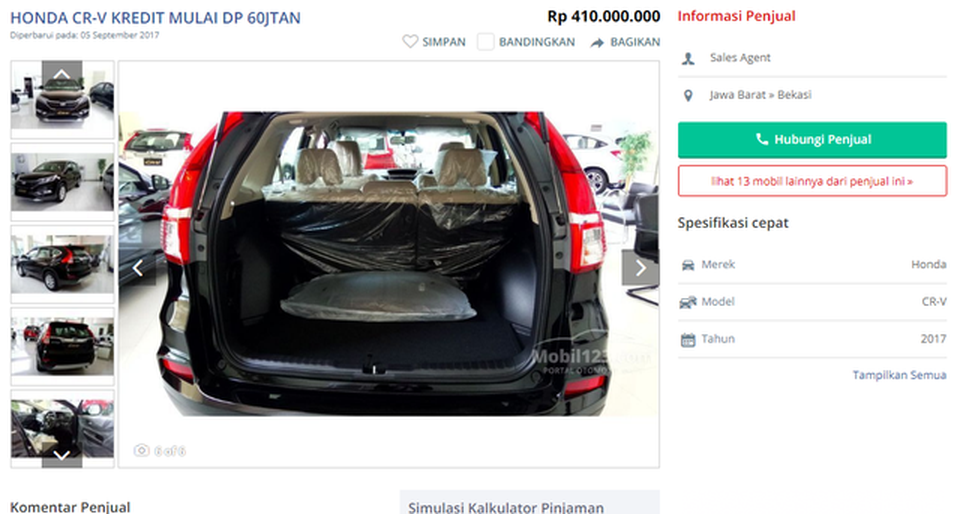 Giá Honda CR-V xuống đáy, vẫn đắt hơn 40 - 200 triệu đồng ở ASEAN, Mỹ - 2 Giá xe Honda CRV bản 5 chỗ, đời 2017 tại Indonesia