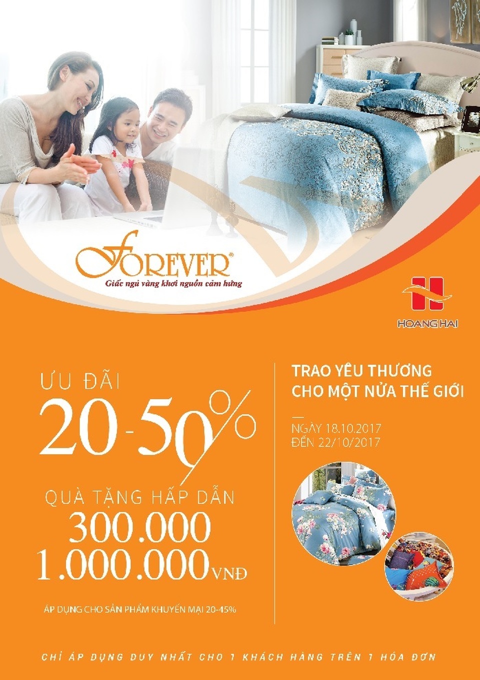 Dù mới chớm nhưng cái se lạnh của mùa đông trong những ngày này đã được cảm nhận rõ rệt. Cũng như mọi năm, vào mùa này, thị trường chăn ga rất sôi động. Trong đó phải kể đến Hoàng Hải Forever, một thương hiệu lớn tại Việt Nam. Dịp này cùng với chương trình khuyến mại, Hoàng Hải đã tung ra hàng trăm mẫu chăn ga mới đáp ứng nhu cầu của khách hàng.