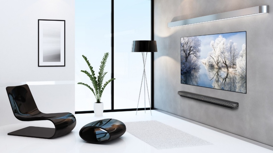 LG liên tục thống lĩnh thị trường TV siêu cao cấp - 1 TV OLED siêu mỏng dán tường của LG.