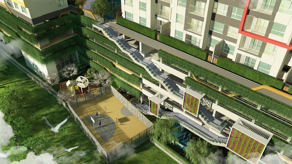 Seasons Avenue - Sức hút đặc biệt từ những tiện ích độc đáo - 1 Thang chạy bộ thể lực - một trong những tiện ích nổi bật của dự án Seasons Avenue.