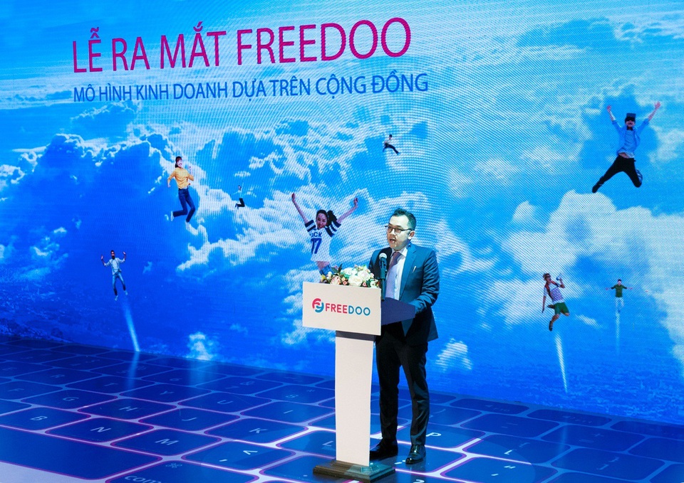 Trải nghiệm thanh toán QR Pay của VietinBank trên Freedoo - 1 Ông Phùng Duy Khương - Giám đốc Khối Bán lẻ hàm Phó Tổng Giám đốc VietinBank phát biểu tại buổi Lễ