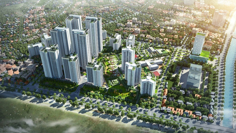 Hồng Hà Eco City - Phong cách sống mới hiện nay - 1 Phối cảnh tổng thể khu đô thị Hồng Hà Eco City