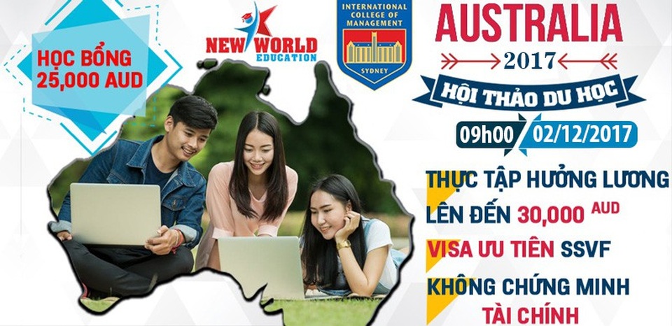Hội thảo du học Úc: Ngành Quản trị nhà hàng khách sạn – Thực tập hưởng lương, cơ hội việc làm và định cư - 1 Hội thảo du học Úc: Ngành Quản trị nhà hàng khách sạn – Thực tập hưởng lương, cơ hội việc làm và định cư - 1
